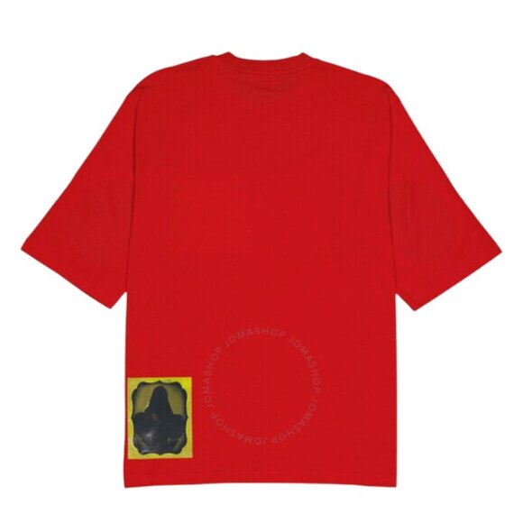 NWT Burberry Carrick Ladies Bright Red Cut-out Oversized T-shirt Small - Picture 6 of 7